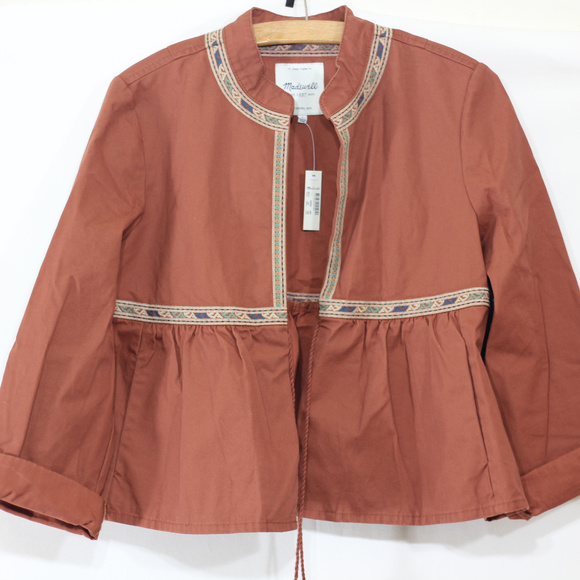 Madewell Jackets & Blazers - Madewell Embroidered Peplum Cargo Jacket